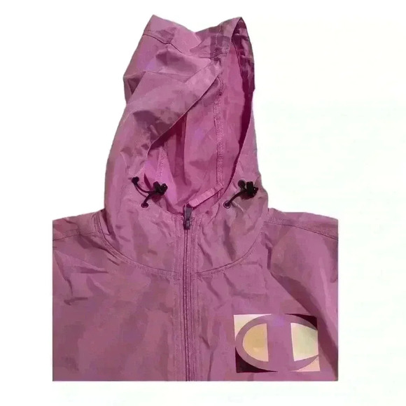 Champion Jacket Womens Packable Windbreaker Size S Pink Outdoor Training Gym NWT - Picture 10 of 13